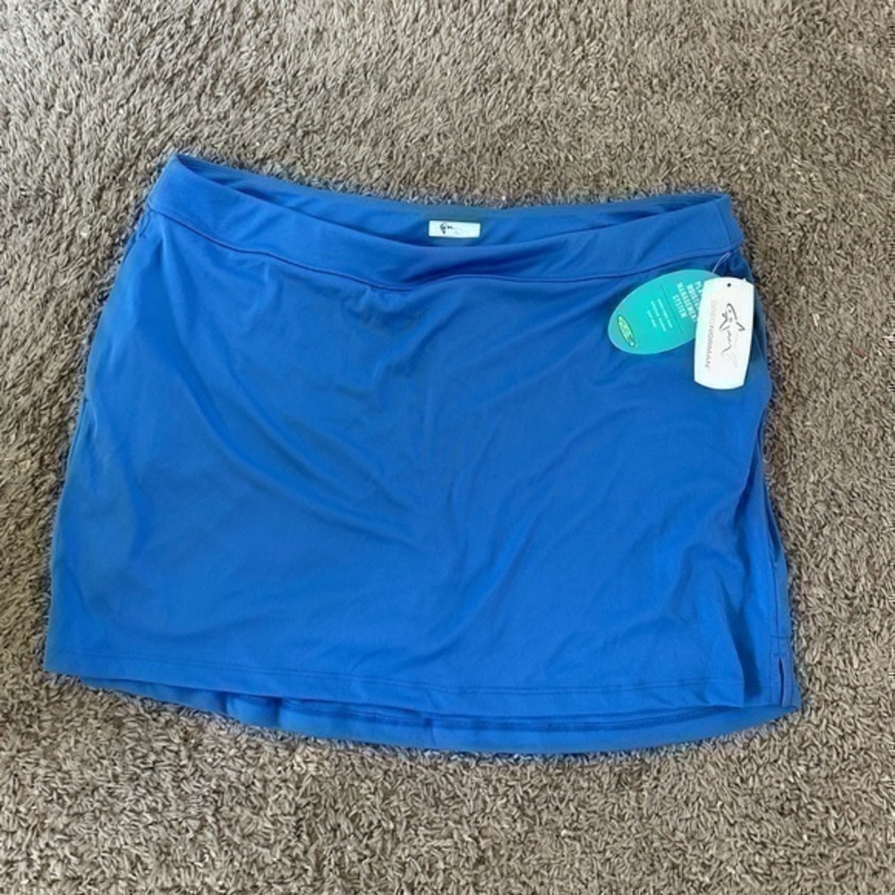 New women’s size large XL Greg Norman Collection Blue golf skirt